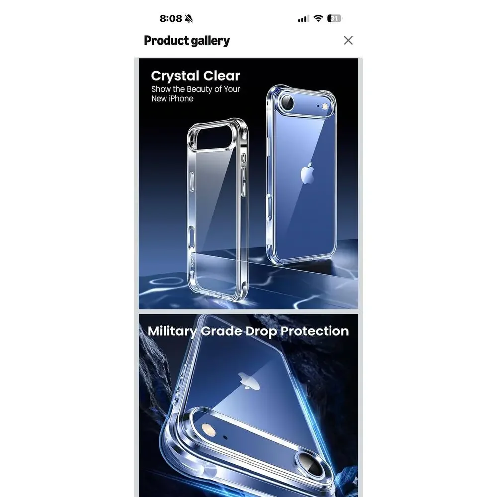 mkeke transparent shockproof